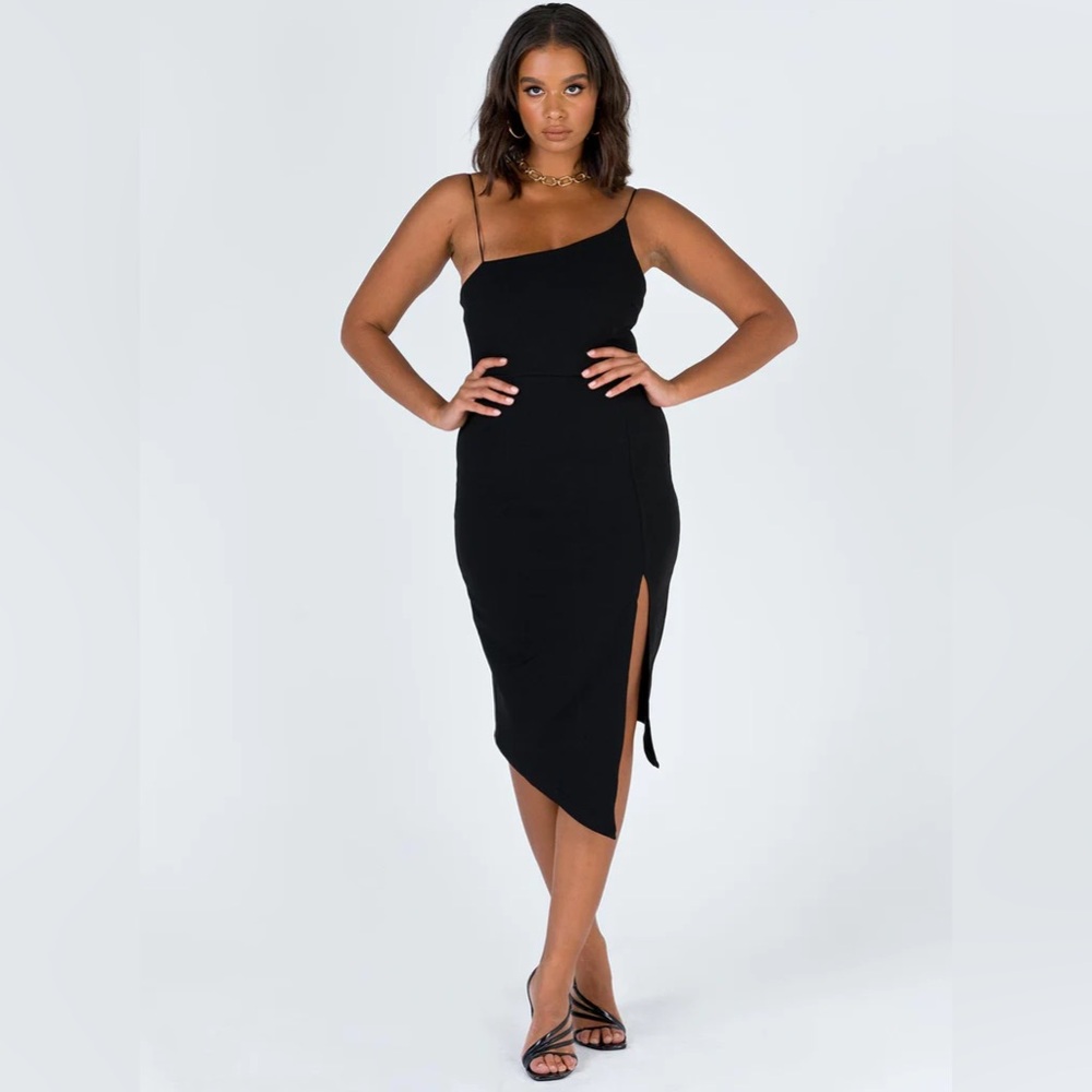 Princess Polly Black Aero Midi Dress